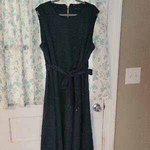 Calvin Klein Black Sleeveless A-Line Midi Dress